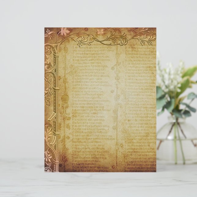 Vintage Bibelseite (Stehend Vorderseite)