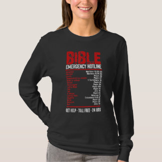 Vintage Bible Emergency Numbers  Hotline Verses T-Shirt