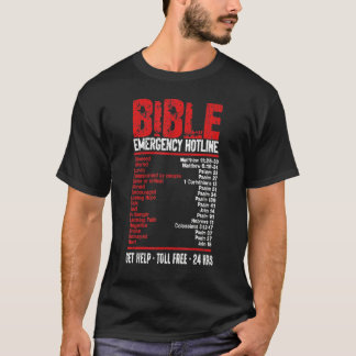 Vintage Bible Emergency Numbers  Hotline Verses T-Shirt