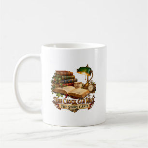 Vintage Bibliothek – Die Uhr kann warten Kaffeetasse