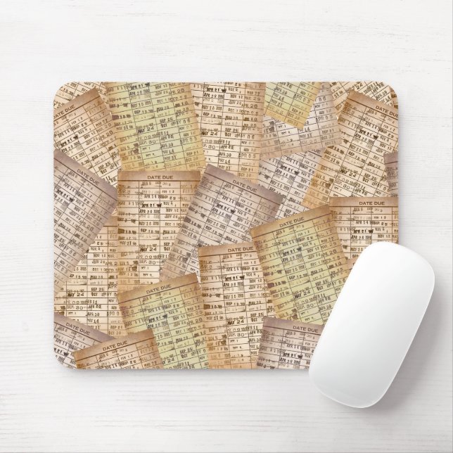 Vintage Bibliothek Mousepad (Mit Mouse)