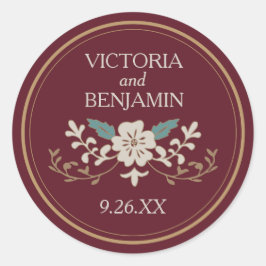 Vintage Bibliothek Runder Aufkleber