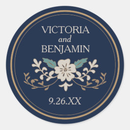 Vintage Bibliothek Runder Aufkleber