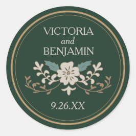 Vintage Bibliothek Runder Aufkleber