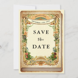 Vintage Bibliothek Storybook Secret Garden Save The Date