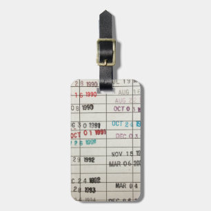 Vintage Bibliotheks-Abgabefrist-Karten Gepäckanhänger