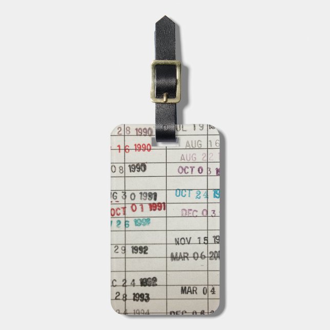 Vintage Bibliotheks-Abgabefrist-Karten Gepäckanhänger (Vorderseite vertikal)