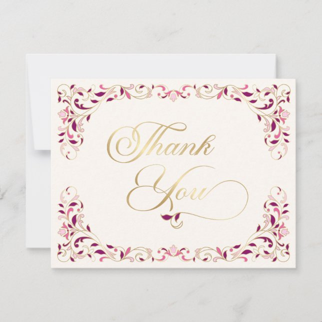 Vintage Bibliotheksbücherei Märchenmesse Dankeskarte (Vorderseite)