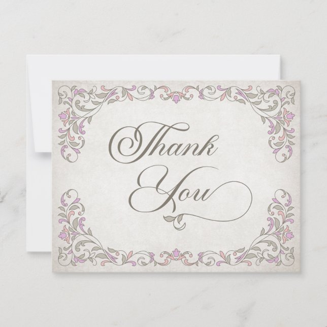 Vintage Bibliotheksbücherei Märchenmesse Dankeskarte (Vorderseite)