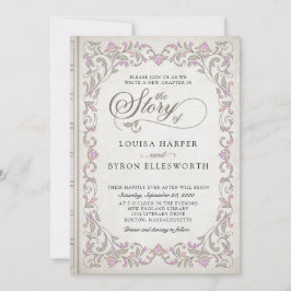 Vintage Bibliotheksbücherei Märchenmesse Einladung