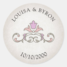 Vintage Bibliotheksbücherei Märchenmesse Runder Aufkleber