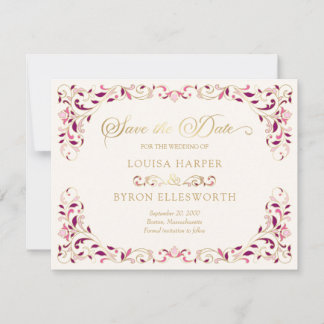 Vintage Bibliotheksbücherei Märchenmesse Save The Date