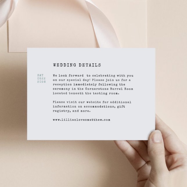 Vintage Bibliothekskarte für Hochzeiten Begleitkarte (Library Card Catalog Wedding Enclosure Card)