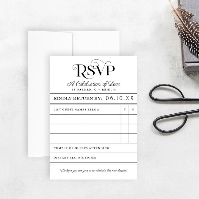 Vintage Bibliothekskarte Hochzeitskarte RSVP Karte (Von Creator hochgeladen)