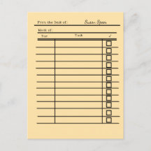"Vintage-Bibliothekskarten-Post-it-Notizen-persona