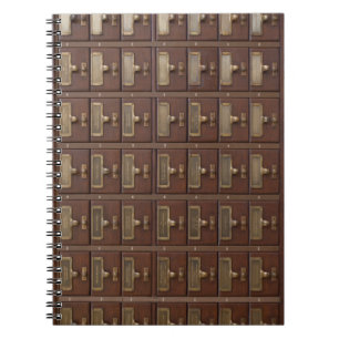 Vintage Bibliothekskartenkataloge Notizblock