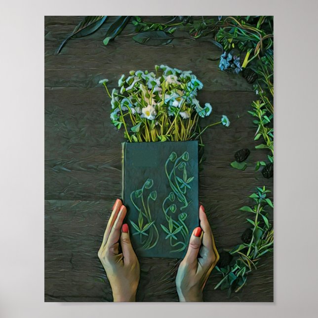 Vintage Bibliothekskunst Poster (Vorne)