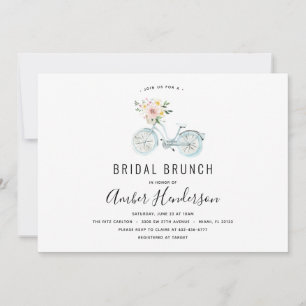 Vintage Bicycle Bridal Brunch Dusche Einladung