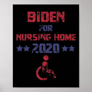 Vintage Biden Für Pflegeheim Anti Biden Pro Trump Poster