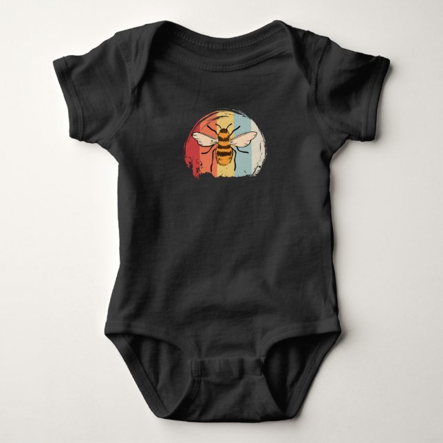 Vintage Biene Baby Strampler (Vorderseite)