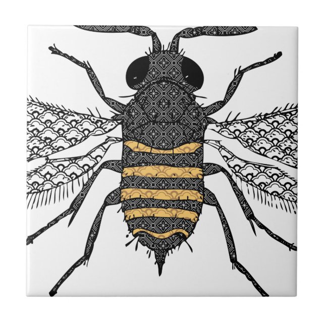 Vintage Biene Fliese (Vorderseite)