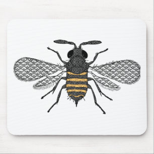 Vintage Biene Mousepad