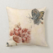 Vintage-Biene, Schmetterling und Mohn-Aquarell