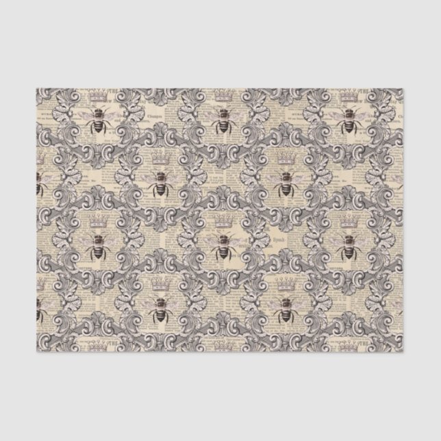 Vintage Biene Seidenpapier (Vorderseite)