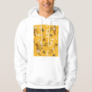 Vintage Biene und Schmetterling: Stickereikunst Hoodie