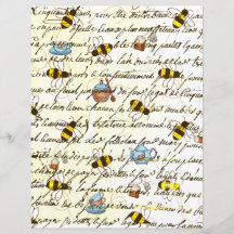 Vintage Biene und Tee-Dekoupage Scrapbook