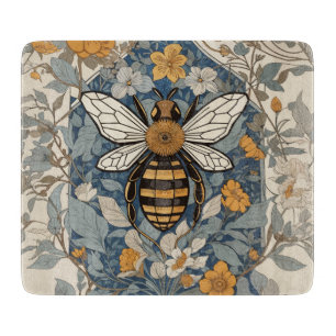 Vintage Biene und wilde Blumen Schneidebrett