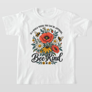 Vintage Biene und wilde Blumen T-Shirt
