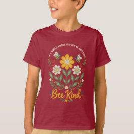 Vintage Biene und wilde Blumen T-Shirt