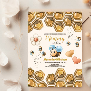 Vintage-Bienen-Baby-Party Einladung