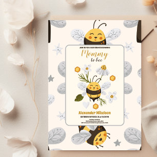Vintage-Bienen-Baby-Party Einladung