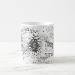 Vintage Bienen-Bienenstöcke Tasse