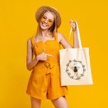 Vintage Bienen Blume Daisy Zitat nur Sie Tragetasche<br><div class="desc">Vintage Bienen Blume Daisy Zitat einfach nur,  um die Tasche</div>