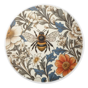 Vintage-Bienen-Creme-Blume Keramikknauf