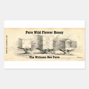 Vintage Bienen Hives Honey Jar Stickers
