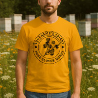Vintage-Bienen-Imkerei-Kleehonig-Etikettvorlage
