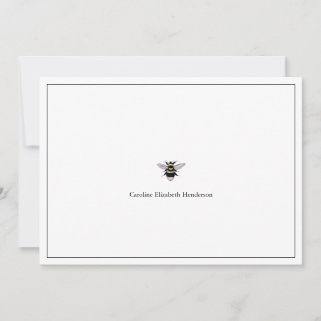 Vintage Bienenklassik Mitteilungskarte (Vorderseite)
