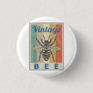 Vintage Bienenkönigin Honey Beekeeper Button