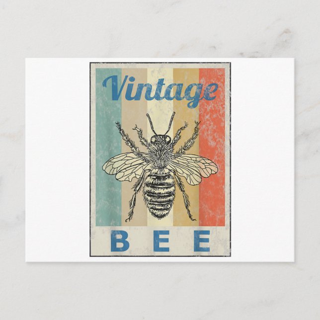 Vintage Bienenkönigin Honey Beekeeper Feiertagspostkarte (Vorderseite)