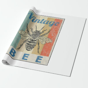 Vintage Bienenkönigin Honey Beekeeper Geschenkpapier