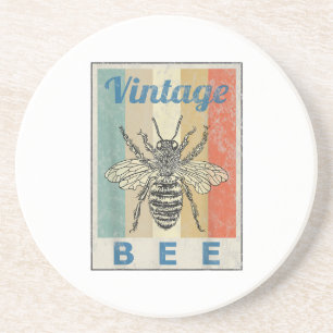 Vintage Bienenkönigin Honey Beekeeper Getränkeuntersetzer