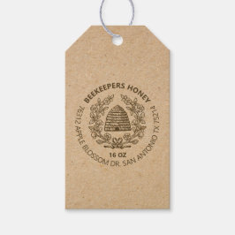 Vintage Bienenrustikale Honigmarke Geschenkanhänger