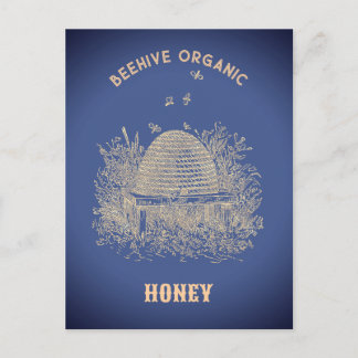 Vintage-Bienenstock Postkarte