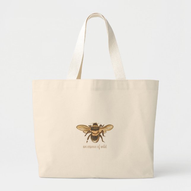 Vintage Bienentote-Tasche | Naturetote Bag Jumbo Stoffbeutel (Vorne)
