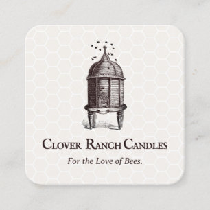 Vintage Bienenzucht Quadratische Visitenkarte