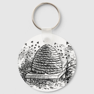 Vintage Bienenzucht Schlüsselanhänger